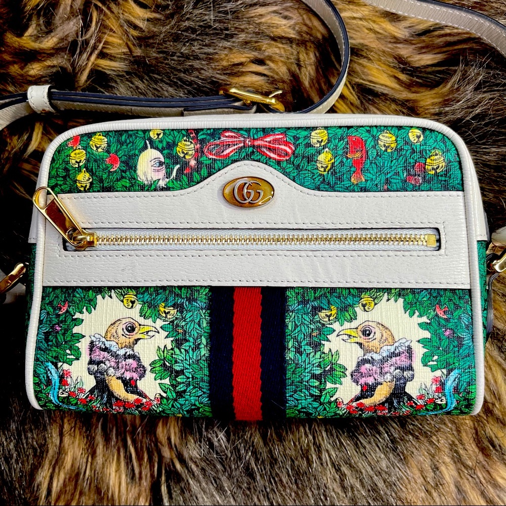 Gucci Ophidia Shoulder Bag Limited Edition Printed Coated Canvas Mini